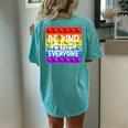 Be Kind Unity Day Inclusive Antibully Fidget Toy Pop Women's Oversized Comfort T-Shirt Back Print Chalky Mint