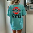 My Lifeguard Walks On Water Christian Christianity T Women's Oversized Comfort T-Shirt Back Print Chalky Mint