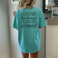 Motivational Inspirational Be Kind Kindness Less Judgment Women's Oversized Comfort T-Shirt Back Print Chalky Mint
