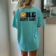 One Happy Dude 1St Birthday One Cool Aunt Family Matching Women's Oversized Comfort T-Shirt Back Print Chalky Mint