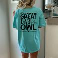 Owls School Sports Fan Team Spirit Great Day Women's Oversized Comfort T-Shirt Back Print Chalky Mint