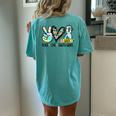 Peace Love Eighth Grade Tie Dye Student Teacher Women's Oversized Comfort T-Shirt Back Print Chalky Mint