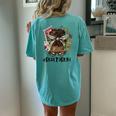 Realtor Life Messy Bun Real Estate Agent Housing Investment Women's Oversized Comfort T-Shirt Back Print Chalky Mint