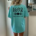 Retro Salem 1692 They Missed One Moon Crescent Women's Oversized Comfort T-Shirt Back Print Chalky Mint