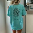 Sansevieria Snake Plant Mother-In-Law's Tongue Women's Oversized Comfort T-Shirt Back Print Chalky Mint