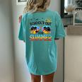Schools Out For Summer Last Day Of School BeachSummer Women's Oversized Comfort T-Shirt Back Print Chalky Mint