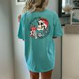 Soccer Mama Living Life On The Sidelines Skeleton Coffee Women's Oversized Comfort T-Shirt Back Print Chalky Mint
