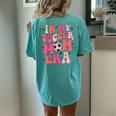 In My Soccer Mom Era Groovy Soccer Mom Life Women's Oversized Comfort T-Shirt Back Print Chalky Mint