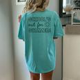 Teacher End Of Year Schools Out For Summer Last Day Women's Oversized Comfort T-Shirt Back Print Chalky Mint