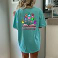 All Together Now Summer Reading 2023 Boho Flowers Floral Women's Oversized Comfort T-Shirt Back Print Chalky Mint