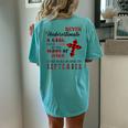 Never Underestimate A Girl Was Borns On September Jesuses Women's Oversized Comfort T-Shirt Back Print Chalky Mint