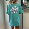 Will Trade Students For Candy Retro Teacher Halloween Ghost Women's Oversized Comfort T-Shirt Back Print Chalky Mint