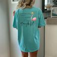 Wrinkles Only Go Where Smiles Have Been Cute Flamingo Women Women's Oversized Comfort T-Shirt Back Print Chalky Mint