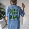 Anthurium Plants Foliage Veitchii Waroqueanum Clarinervium Women's Oversized Comfort T-Shirt Back Print Blue Jean