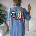 Gigi Claus Reindeer Christmas Women's Oversized Comfort T-Shirt Back Print Blue Jean