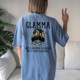 Glamma Like A Normal Grandma Only More Awesome Mothers Day Gift For Womens Gift For Women Women's Oversized Graphic Back Print Comfort T-shirt Blue Jean
