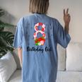 8Th Strawberry Themed Birthday Girl Party For An 8 Year Old Women's Oversized Comfort T-Shirt Back Print Moss