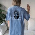 Beethoven 9Th Symphony Ode To Joy All Shall Be Brothers Women's Oversized Comfort T-Shirt Back Print Moss