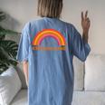 Choose Kind Retro Rainbow Choose Kind Women's Oversized Comfort T-Shirt Back Print Moss