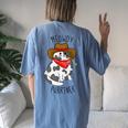 Cowboy Cat Meowdy Purrtner Western Sarcastic Partner Women's Oversized Comfort T-Shirt Back Print Moss