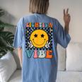 Eight Is A Vibe 8Th Birthday Groovy Boys Girls 8 Years Old Women's Oversized Comfort T-Shirt Back Print Moss