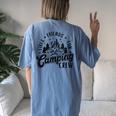 Fires Friends Fun Camping Crew Camp Life Women's Oversized Comfort T-Shirt Back Print Moss