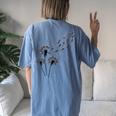 Flower Dandelion Otters For Otter Lover Otter Women's Oversized Comfort T-Shirt Back Print Moss