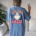 Groovy Boo Boo Crew Nurse Ghost Halloween Nurse Women's Oversized Comfort T-Shirt Back Print Moss