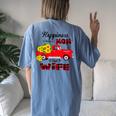 Happiness Is Being A Mom And Wife Sunflower For Women Women's Oversized Comfort T-Shirt Back Print Moss