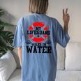 My Lifeguard Walks On Water Christian Christianity T Women's Oversized Comfort T-Shirt Back Print Moss