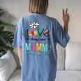 I Love Being Called Mommy Mom Daisy Flower Cute Women's Oversized Comfort T-Shirt Back Print Moss