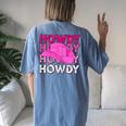 Pink Howdy Cowgirl Western Country Rodeo Awesome Cute Women's Oversized Comfort T-Shirt Back Print Moss