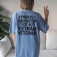 Proud Daughter Of A Vietnam Veteran Vintage For Men Women's Oversized Comfort T-Shirt Back Print Moss