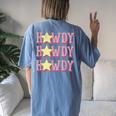 Retro Vintage Howdy Rodeo Western Country Southern Cowgirl Women's Oversized Comfort T-Shirt Back Print Moss