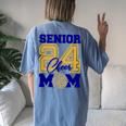 Senior Cheer Mom 2024 Cheerleader Parent Class Of 2024 Women's Oversized Comfort T-Shirt Back Print Moss