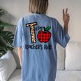 T Is For Teacher’S Aide Back To School Teacher Women's Oversized Comfort T-Shirt Back Print Moss
