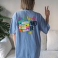 Tiedye Read Books And Be Kind Outfit For Book Readers Women's Oversized Comfort T-Shirt Back Print Moss