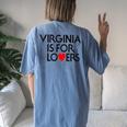 Vintage Virginia Is For The Lovers For Men Women's Oversized Comfort T-Shirt Back Print Moss