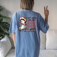 Western Country Cowgirl I Just Smile And Say God Bless Women's Oversized Comfort T-Shirt Back Print Moss
