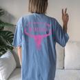 Western Country This Girl Likes Rodeo Vintage Howdy Cowgirl Women's Oversized Comfort T-Shirt Back Print Moss