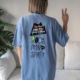Yoga Tanks Body Mind Spirit Meditation Class Teacher Women's Oversized Comfort T-Shirt Back Print Moss