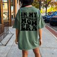 In My Baseball Mom Era Women's Oversized Comfort T-Shirt Back Print Moss