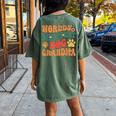 Funny Dog Mom Greatest Dog Grandma Mothers Day Mom Life Women's Oversized Graphic Back Print Comfort T-shirt Moss