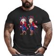 4Th Of July George Washington Griddy George Griddin Firework Big and Tall Men Graphic T-shirt