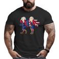 George Washington Griddy American Flag 4Th Of July Big and Tall Men Graphic T-shirt