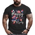 Happy 4Th Of July Patriotic American Us Flag 4Th Of July Patriotic Funny Gifts Big and Tall Men Graphic T-shirt