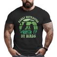 Vintage Easily Distracted By Birds Funny For Bird Watcher Gifts For Bird Lovers Funny Gifts Big and Tall Men Graphic T-shirt