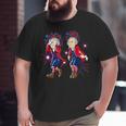 4Th Of July George Washington Griddy George Griddin Firework Big and Tall Men Graphic T-shirt