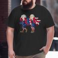 George Washington Griddy American Flag 4Th Of July Big and Tall Men Graphic T-shirt