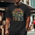 Funny 40 Year Old July 1983 Vintage Retro 40Th Birthday Gift 40Th Birthday Funny Gifts Big and Tall Men Graphic T-shirt Funny 40 Year Old July 1983 Vintage Retro 40Th Birthday Gift 40Th Birthday Funny Gifts Big and Tall Men Graphic T-shirt